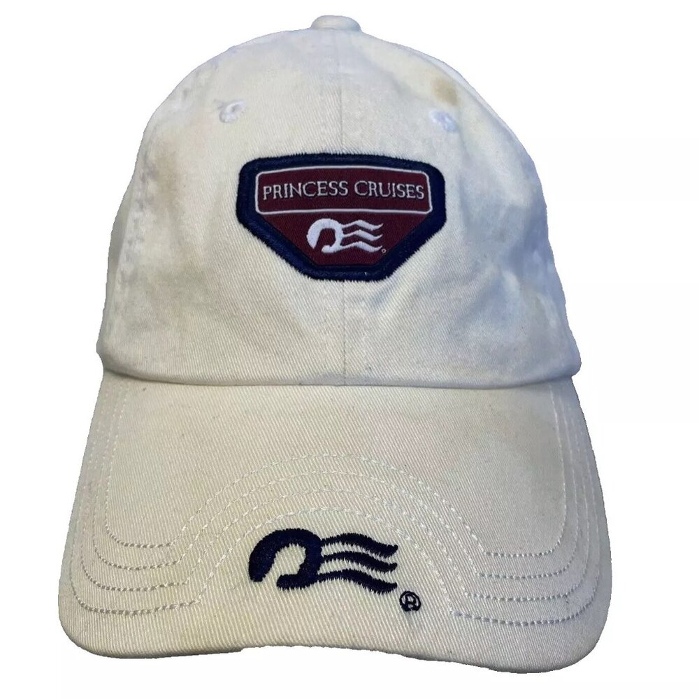Princess Cruises Off White Strapback Hat Cap STAINED Escape Completely